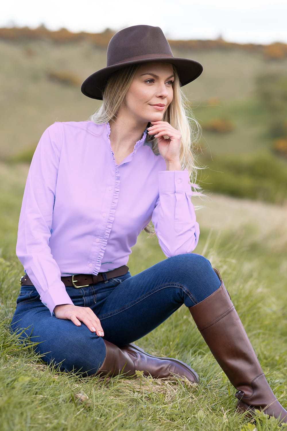 Ladies Blouse Cotton Ruffled - Image 5