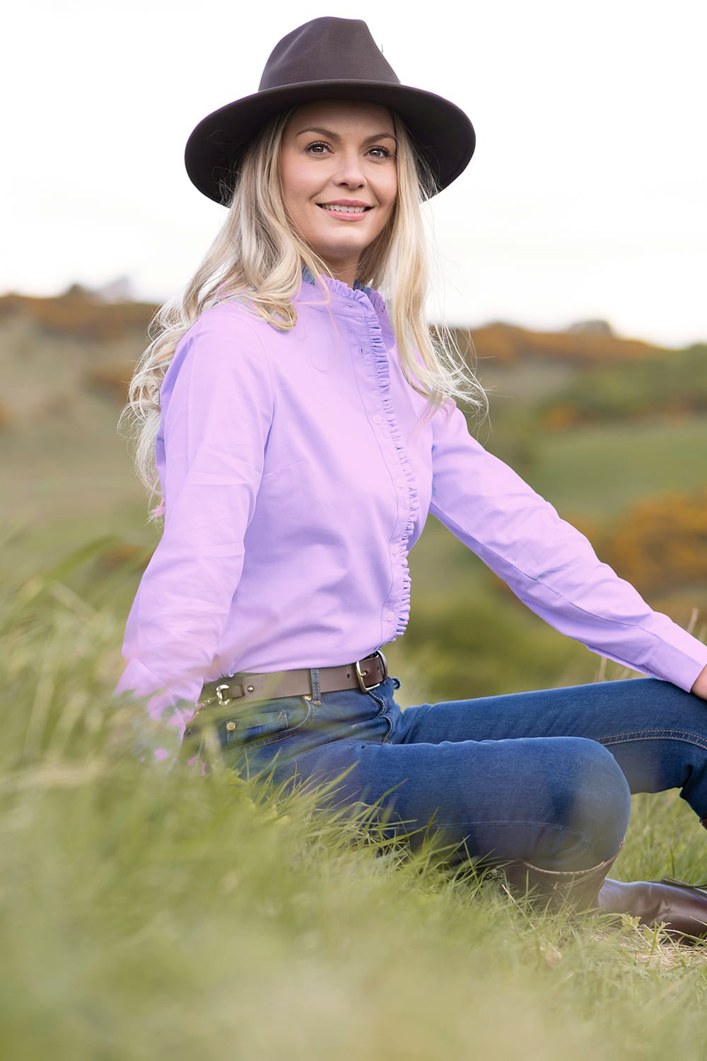 Ladies Blouse Cotton Ruffled - Image 6