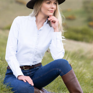 Ladies Blouse Cotton Ruffled